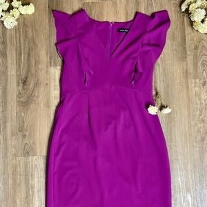 Ivanka Trump Ruffled V-Neck Dress